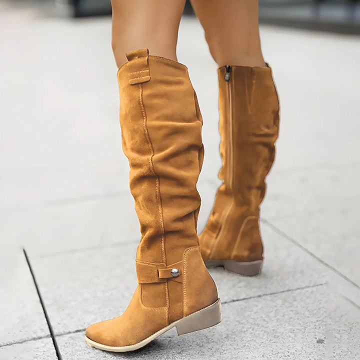 Nadine | Suede Knee Boots