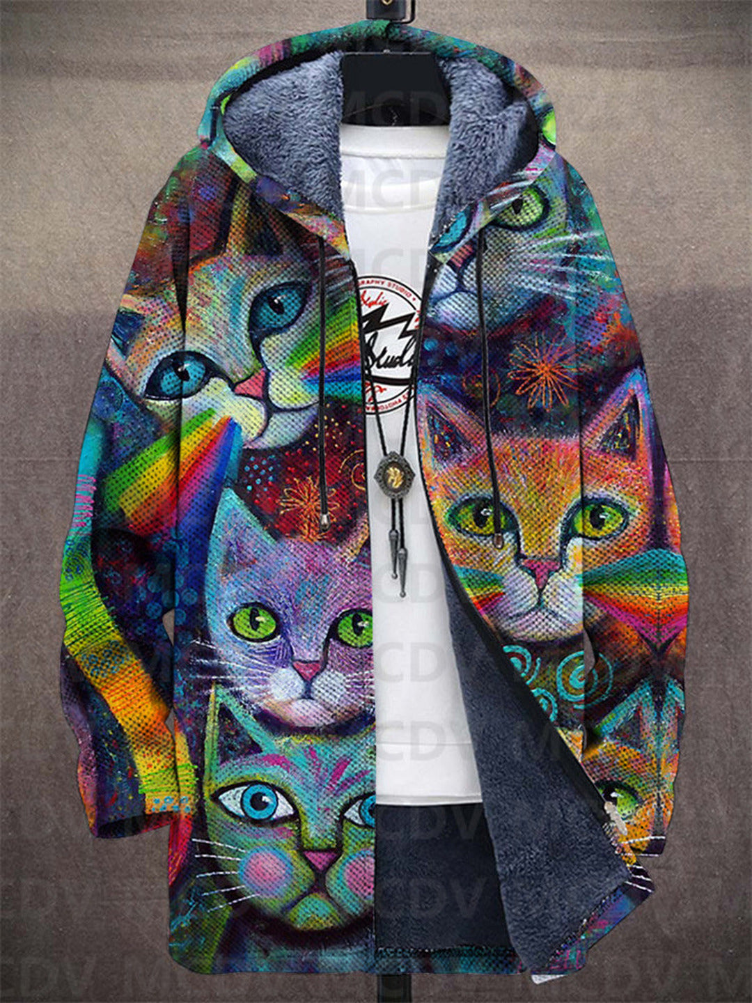 Fiona | Luxurious, artistically inspired zip-up hoodie