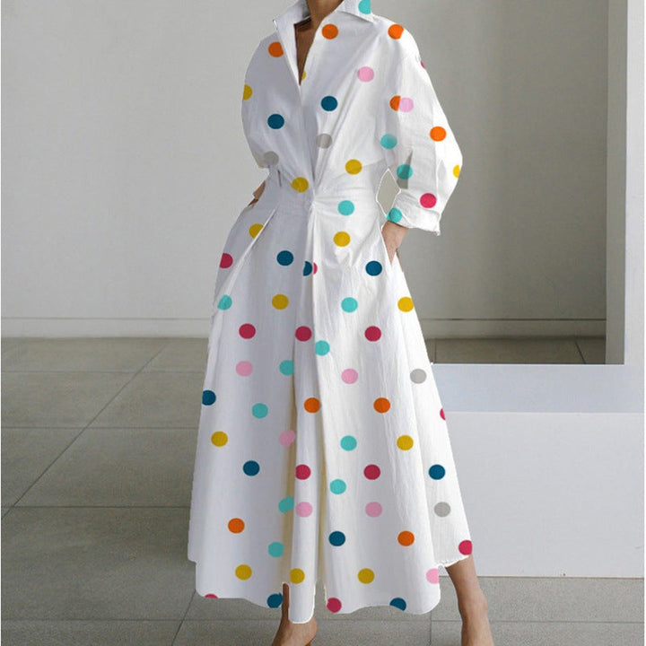 Oriel | Elegant Front Wrap Collared Maxi Dress