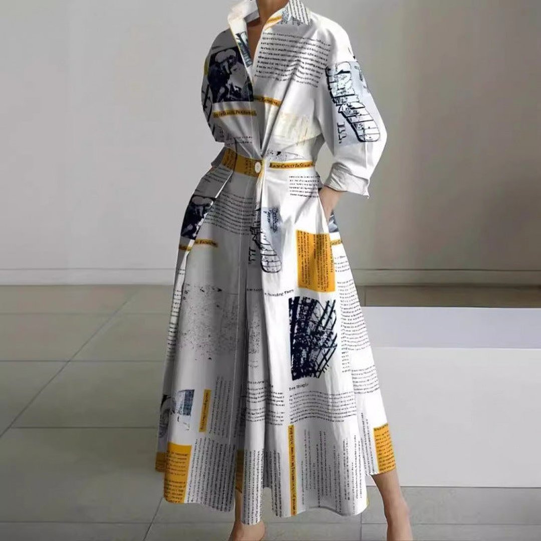 Oriel | Elegant Front Wrap Collared Maxi Dress