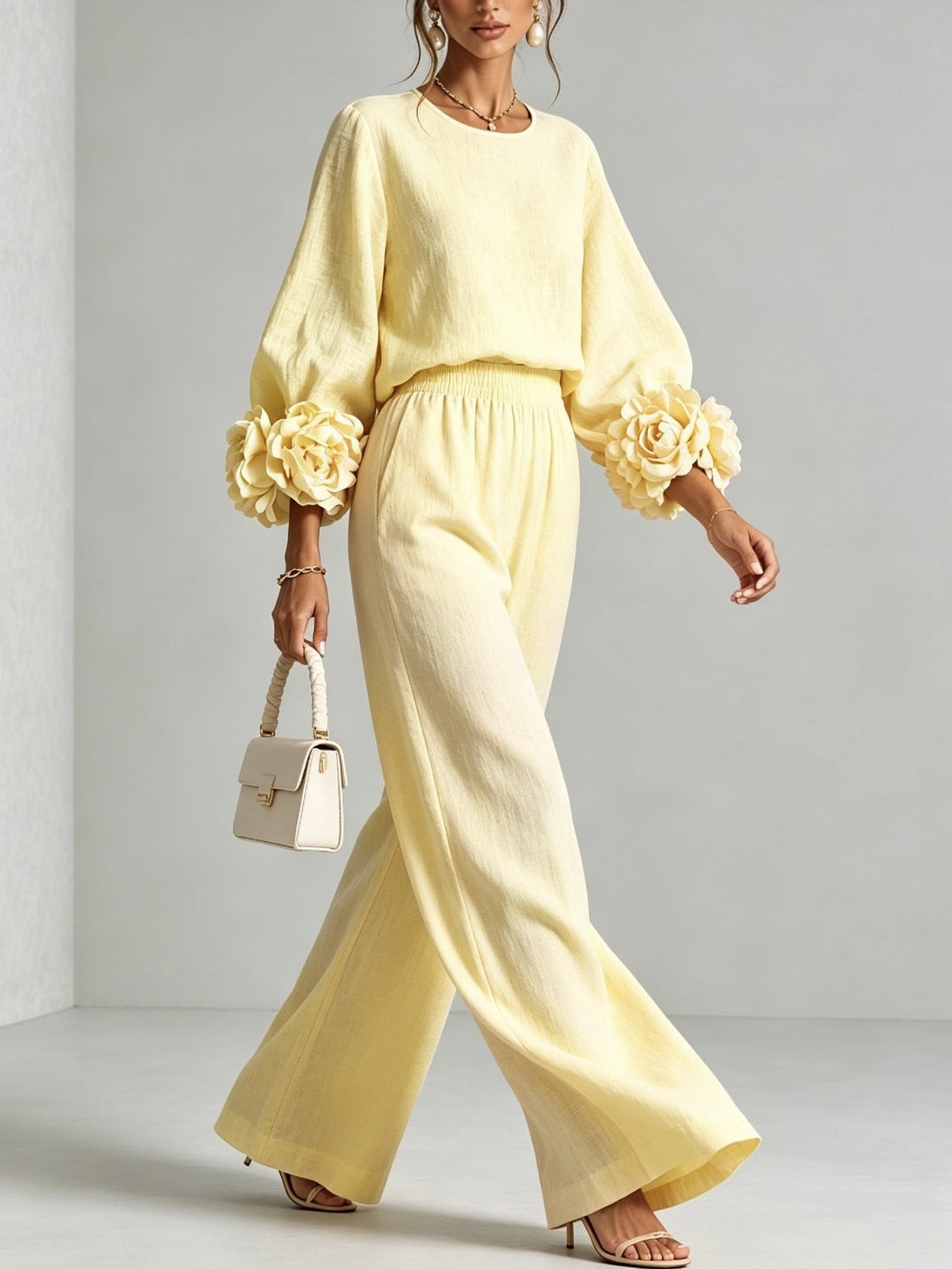 Gale | Floral Cuff Two-Piece Set