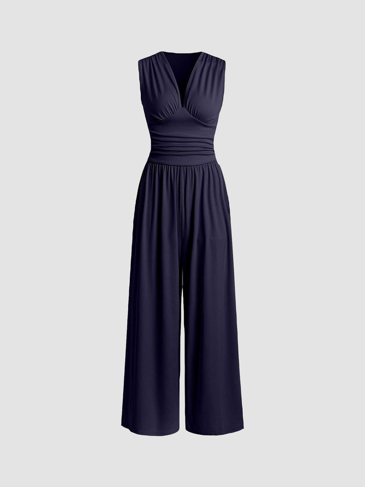 Vallerie | Elegant Sleeveless Wide-Leg Jumpsuit