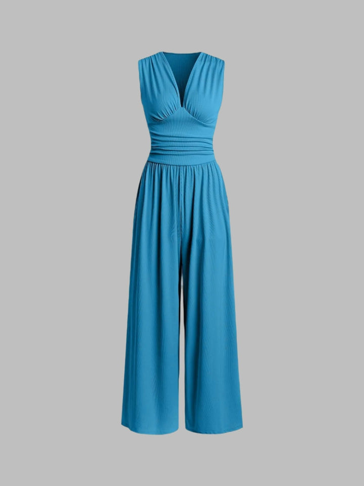 Vallerie | Elegant Sleeveless Wide-Leg Jumpsuit