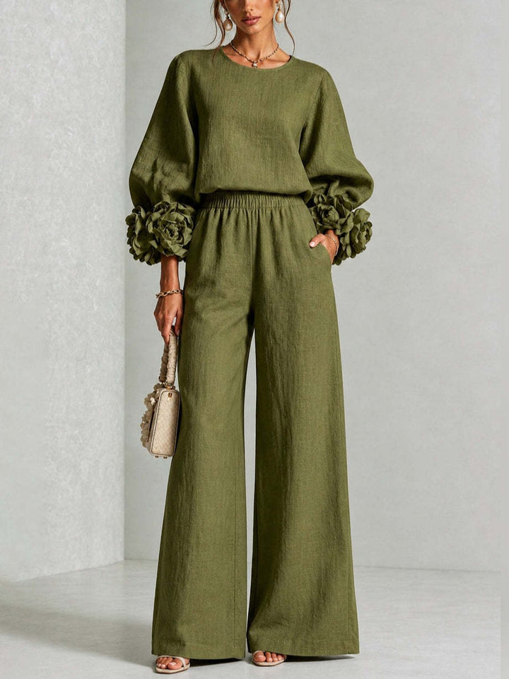 Gale | Floral Cuff Two-Piece Set