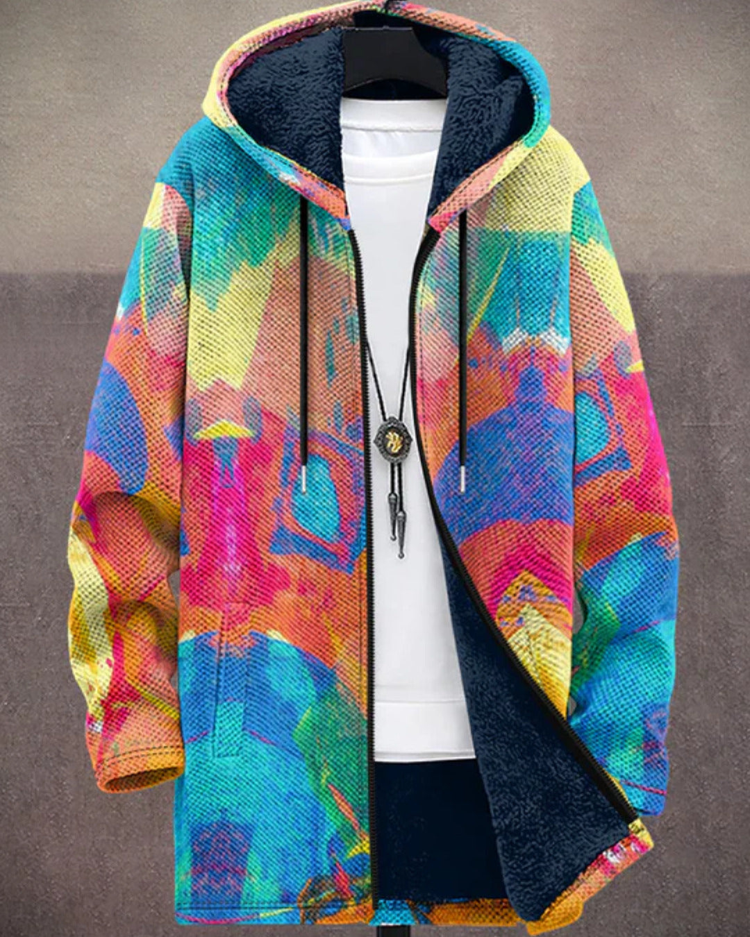 Jacqueline | Luxurious, artistically inspired zip-up hoodie