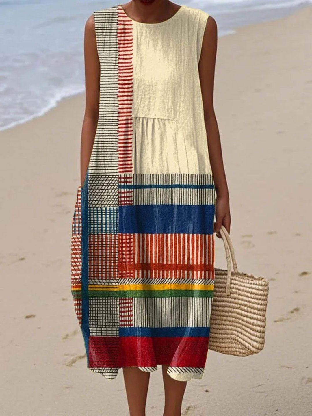 Fern | Elegant Art Midi Dress