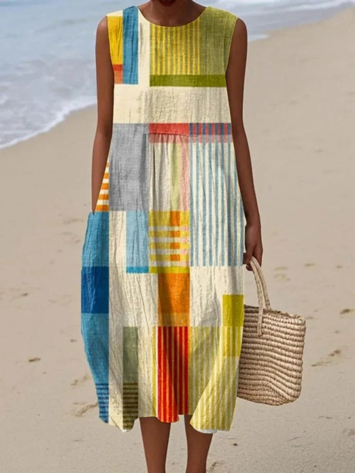 Fern | Elegant Art Midi Dress