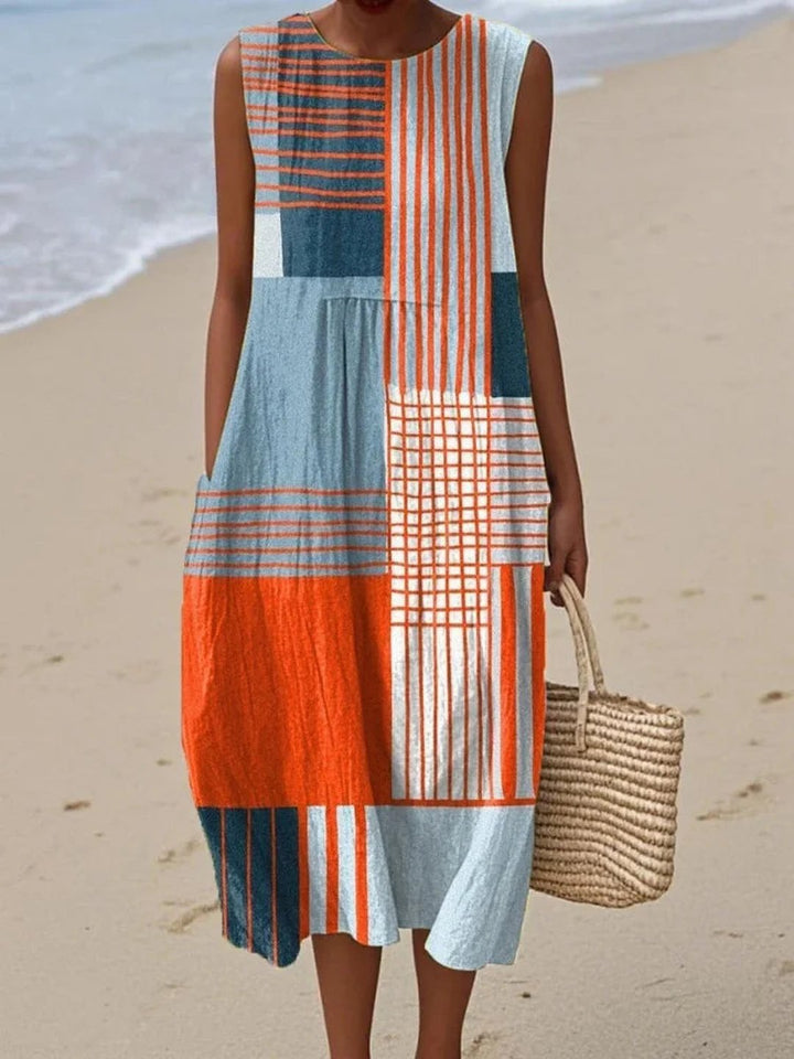 Fern | Elegant Art Midi Dress