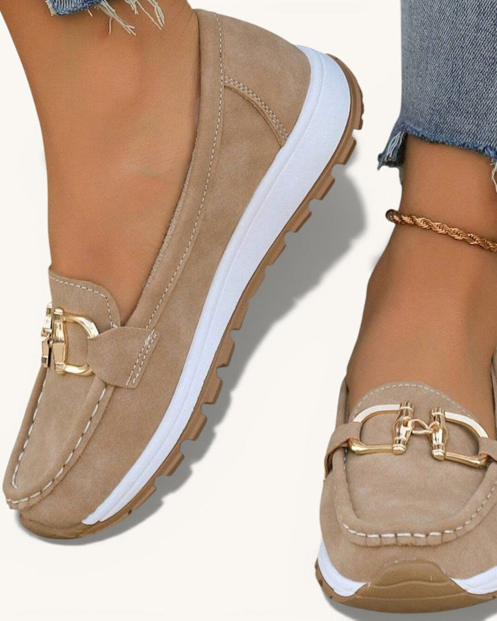 Jacquetta | Flat Moccasins with Buckle