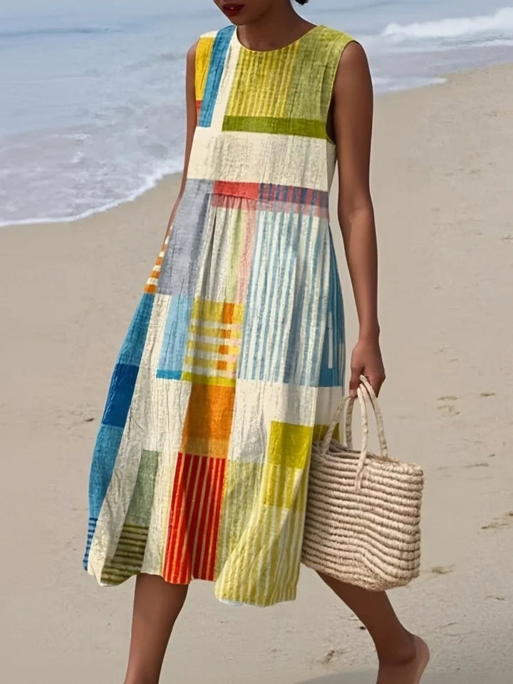 Fern | Elegant Art Midi Dress