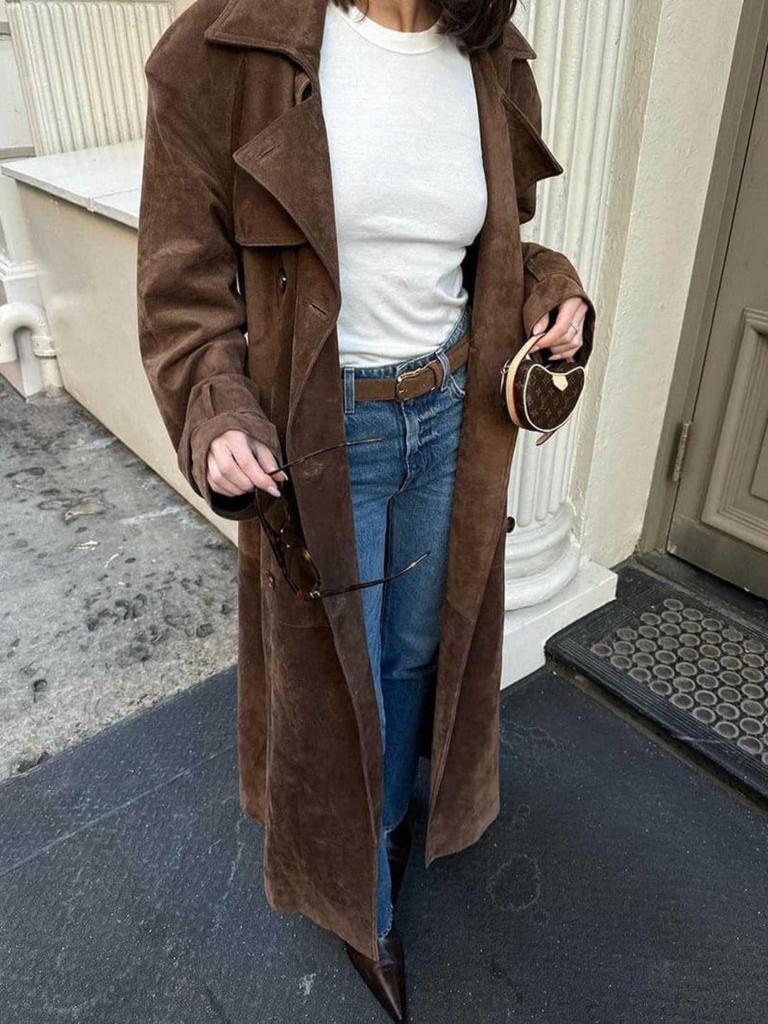 Gwendolyn | Suede trench coat