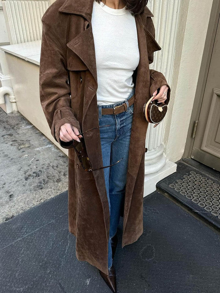 Gwendolyn | Suede trench coat