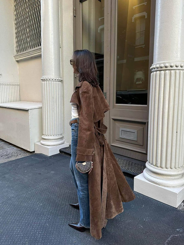 Gwendolyn | Suede trench coat