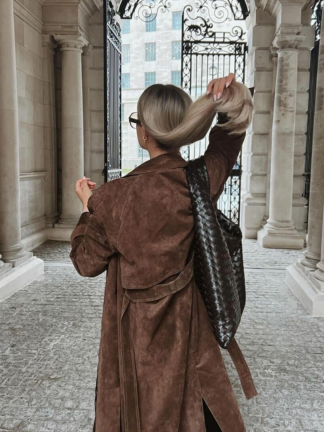 Gwendolyn | Suede trench coat