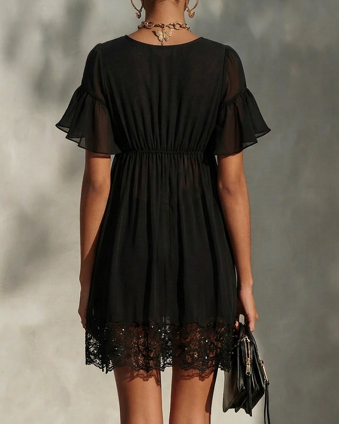 Téa | Zip-Front Lace Mini Dress
