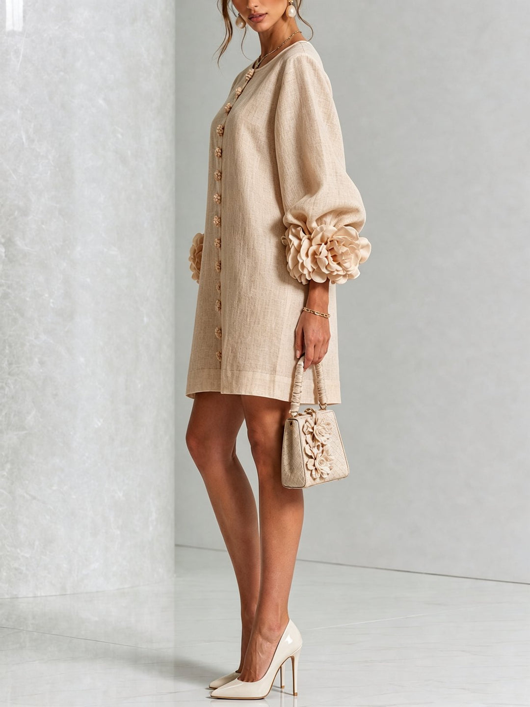 Nolwenn | Button-Down Mini Dress