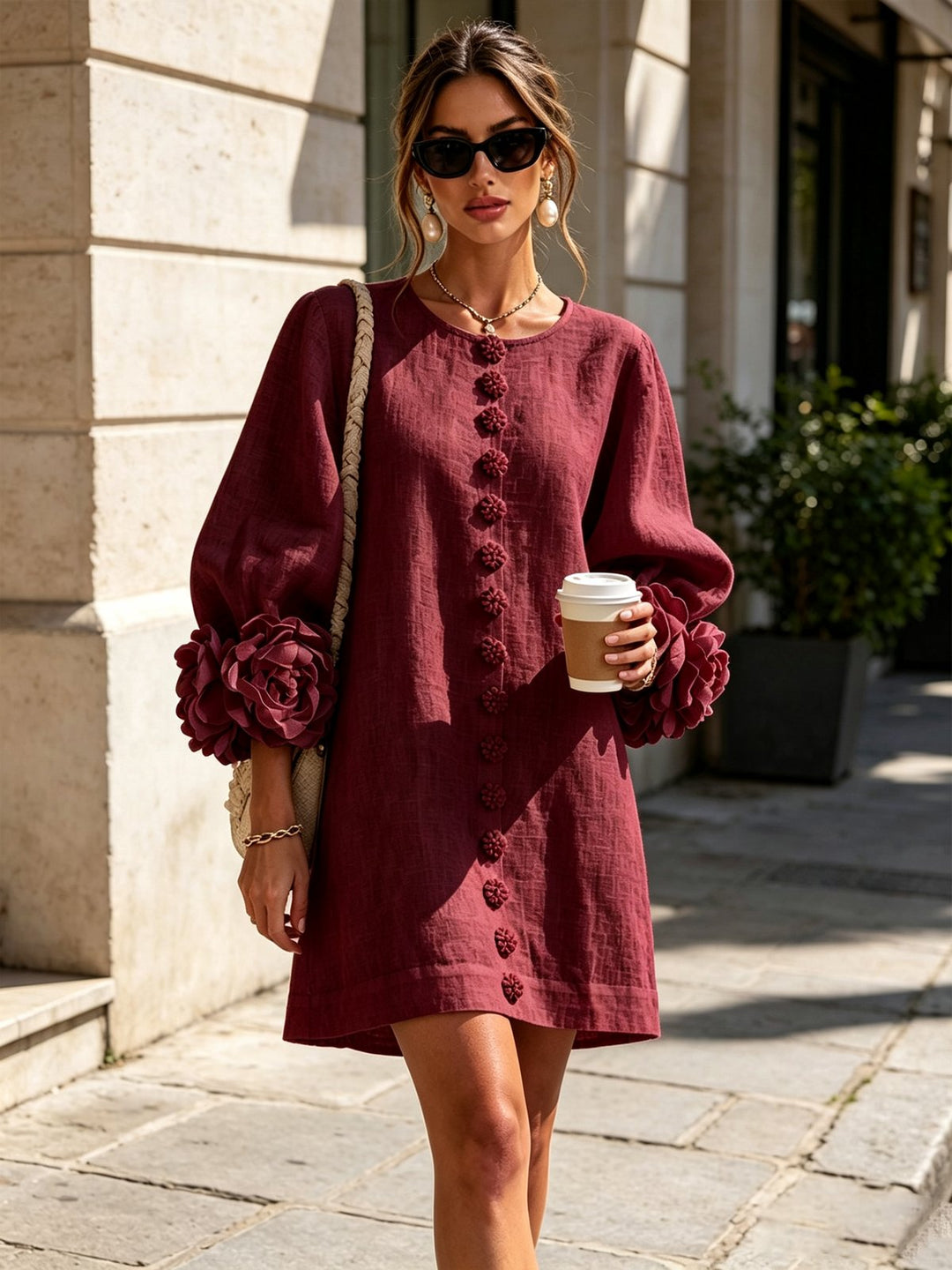 Nolwenn | Button-Down Mini Dress