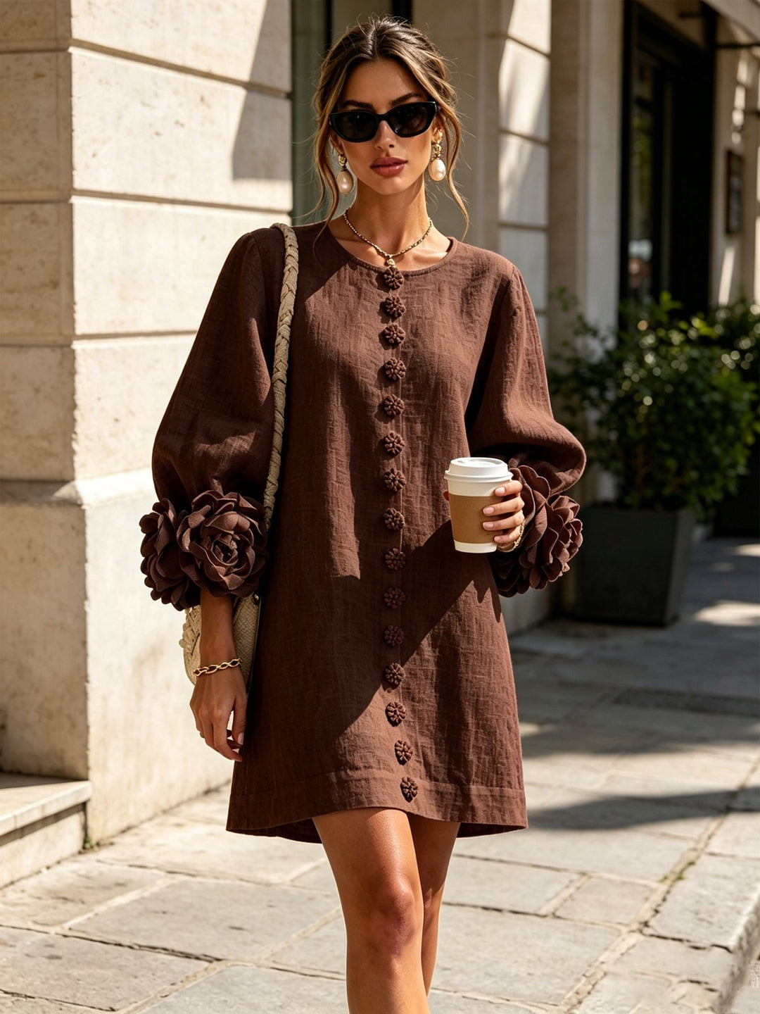 Nolwenn | Button-Down Mini Dress
