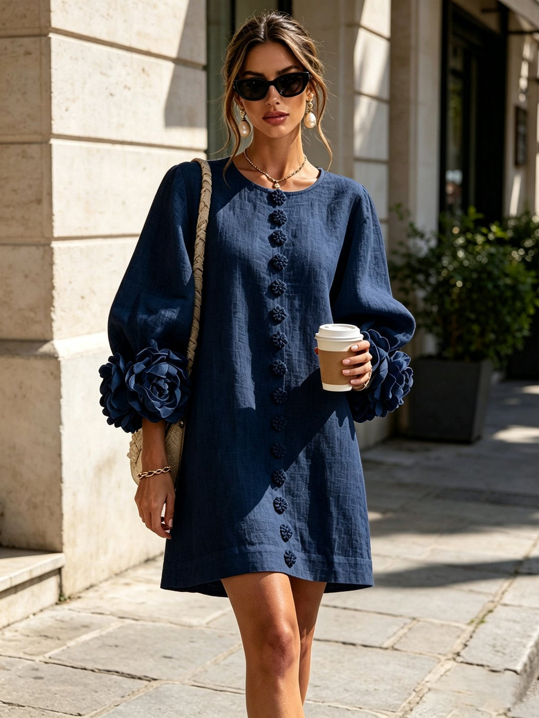 Nolwenn | Button-Down Mini Dress