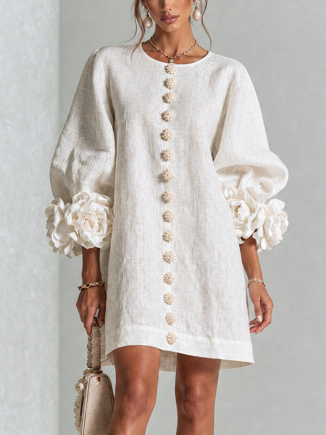 Nolwenn | Button-Down Mini Dress