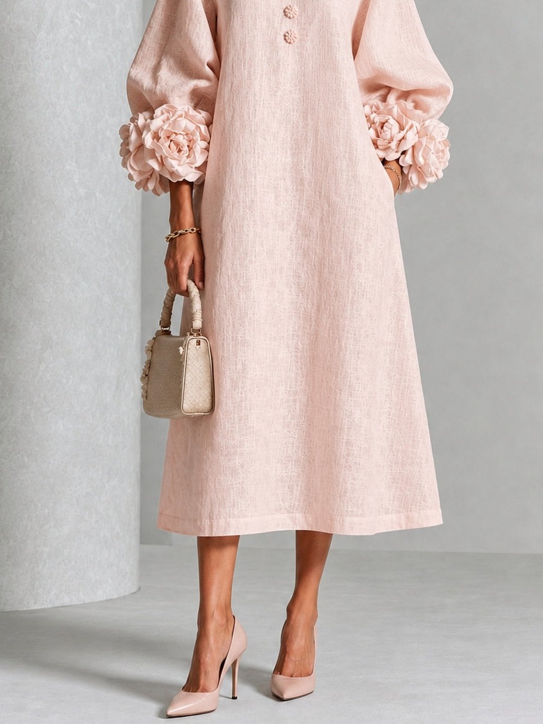 Delores | Elegant Floral Midi Dress