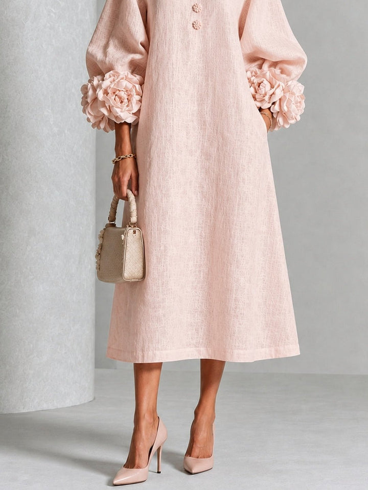 Delores | Elegant Floral Midi Dress