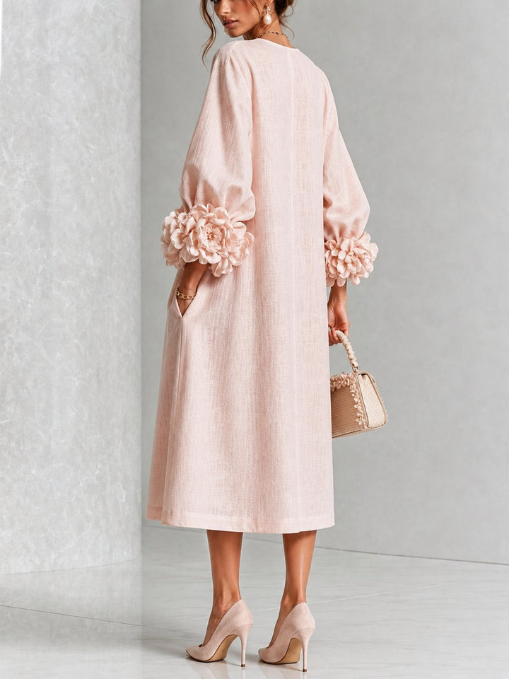Delores | Elegant Floral Midi Dress