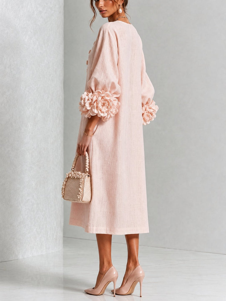 Delores | Elegant Floral Midi Dress