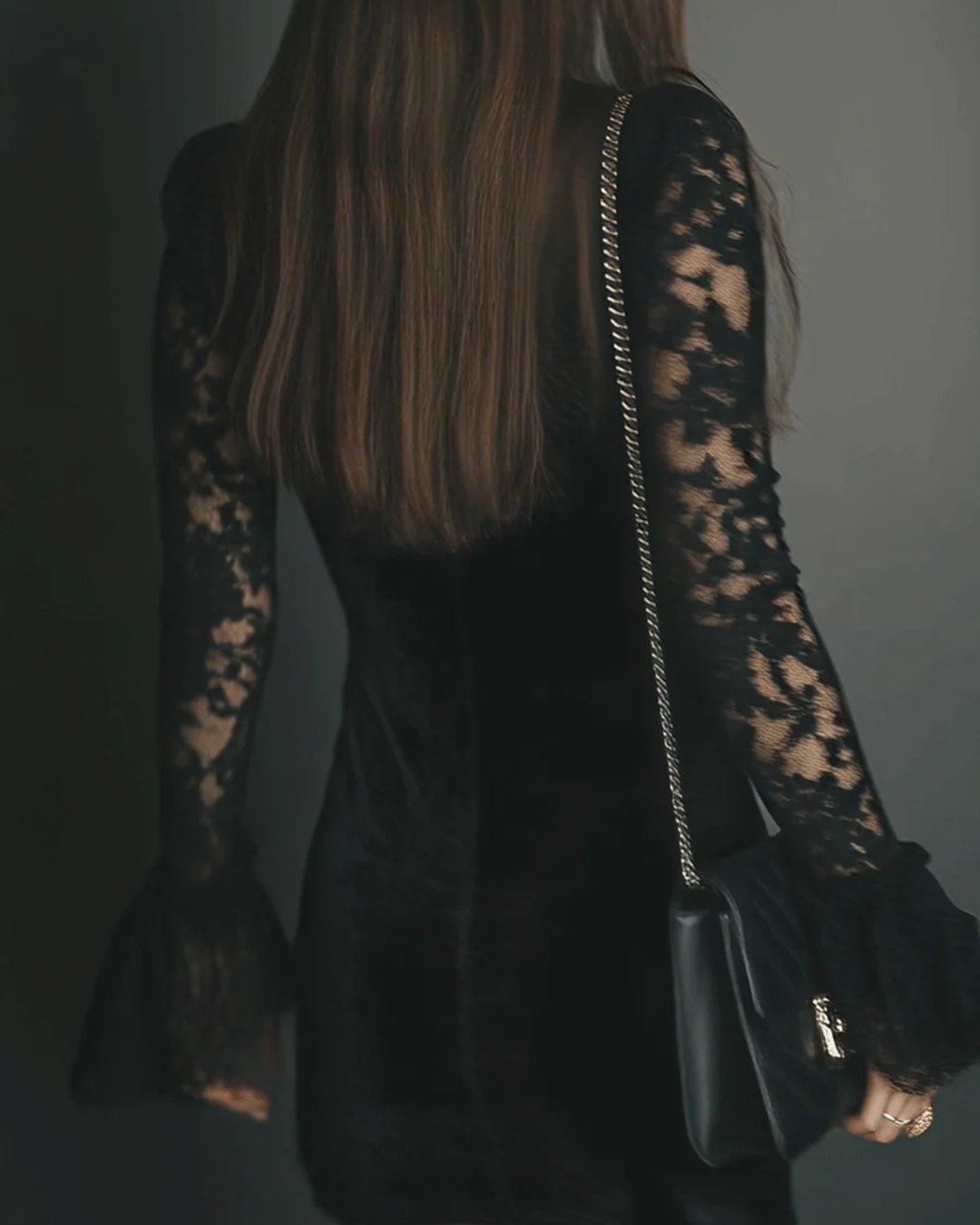 Kerryn | Velvet and Lace Mini Dress