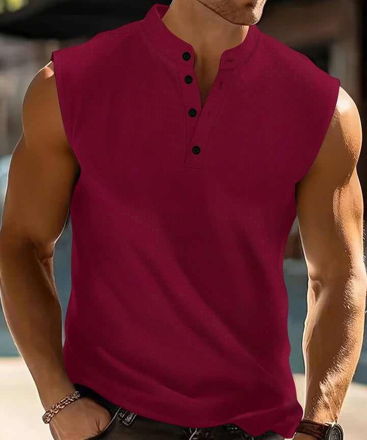 Glenn | Sleeveless Button-Up Shirt