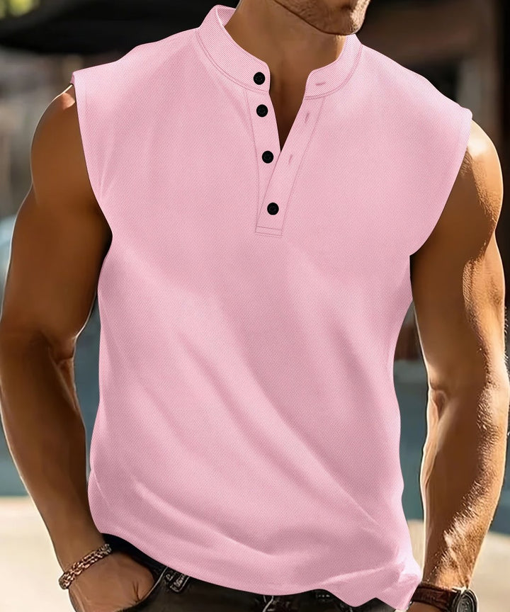 Glenn | Sleeveless Button-Up Shirt