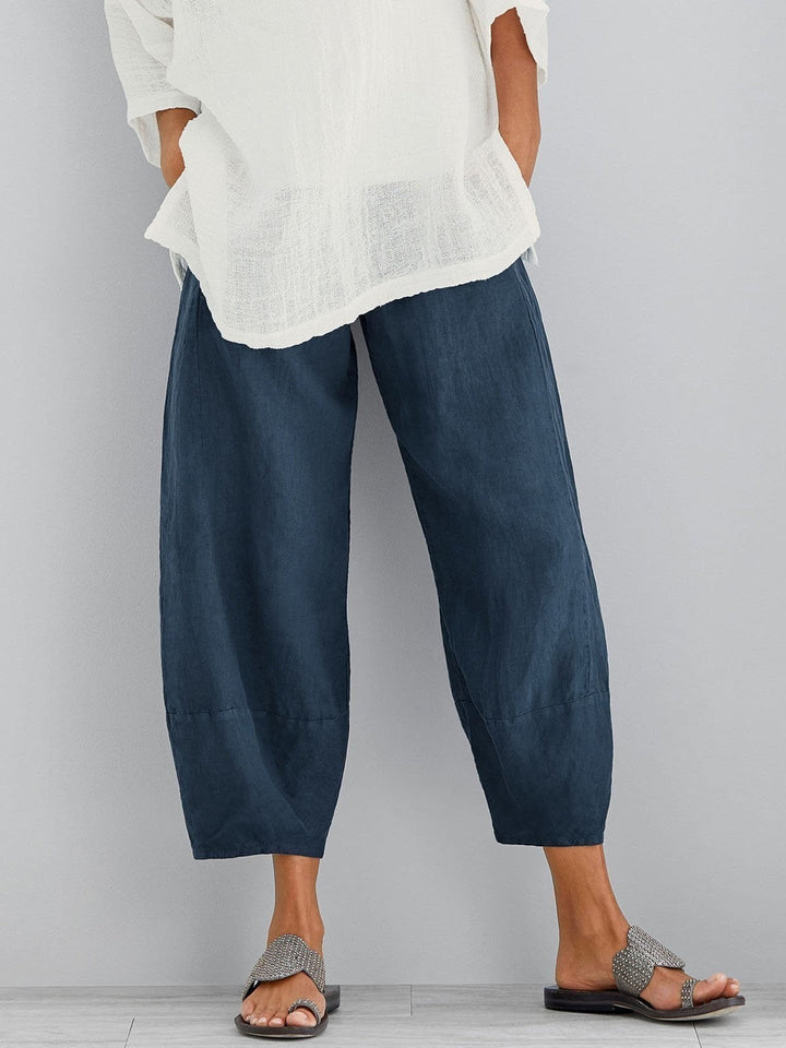 Hazel | Cropped Cotton Trousers