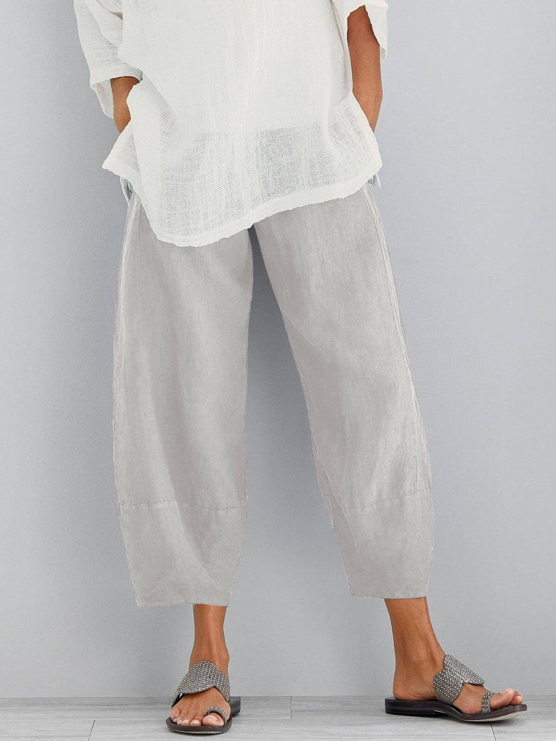 Hazel | Cropped Cotton Trousers