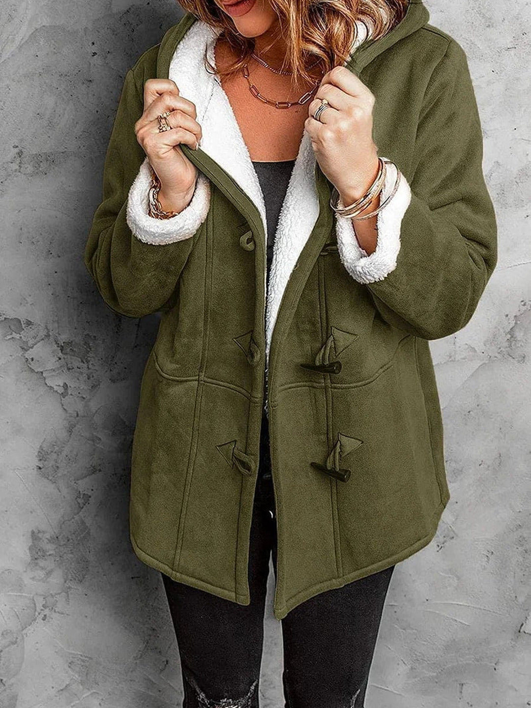 Genevieve | Hooded Toggle Winter Coat
