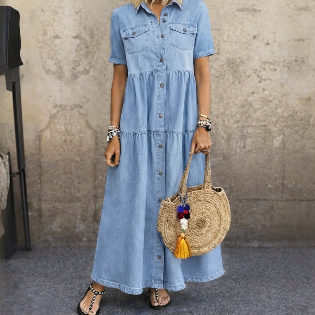 Gerda | Button-Front Midi Dress