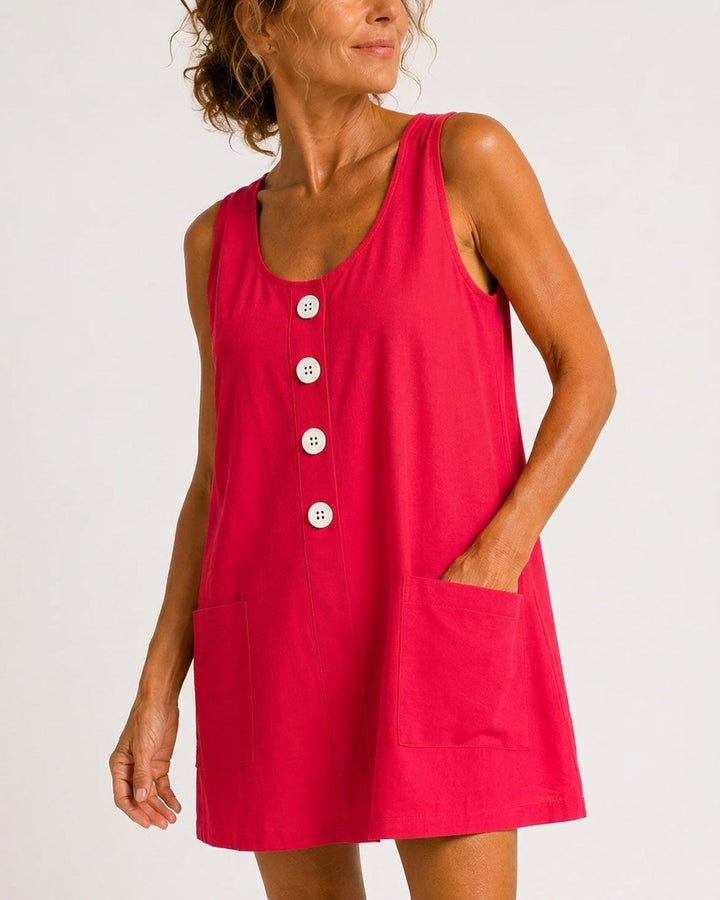 Doria | Sleeveless Button-Front Mini Dress