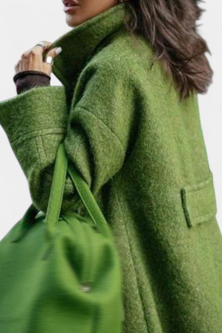 Loraine | Long Oversized Double-Breasted Coat with Notched Collar