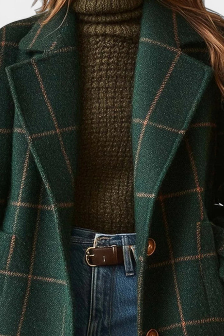 Celeste | Classic Fitted Check Coat