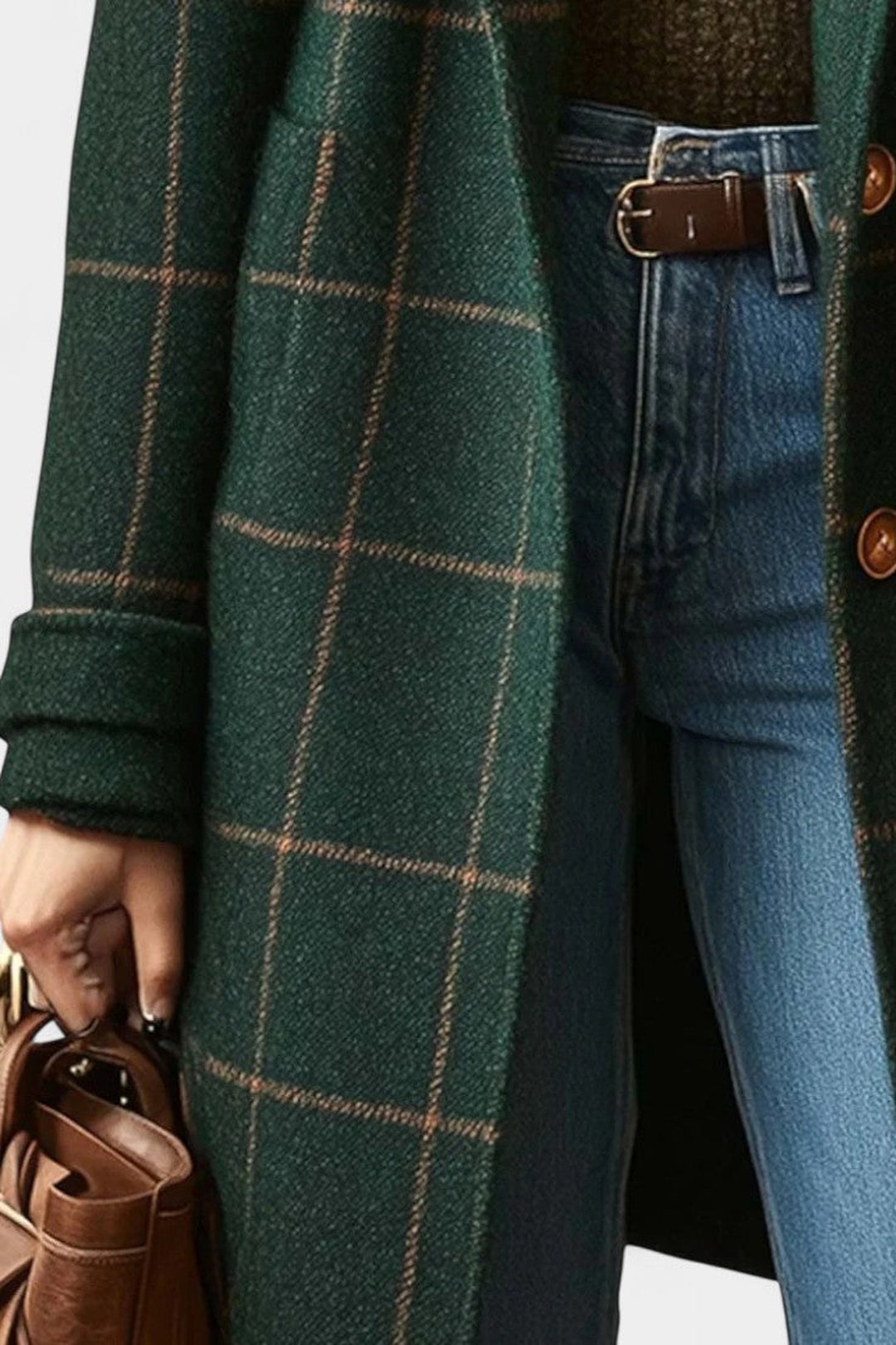 Celeste | Classic Fitted Check Coat