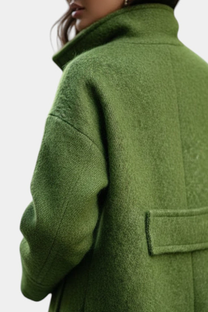Loraine | Long Oversized Double-Breasted Coat with Notched Collar