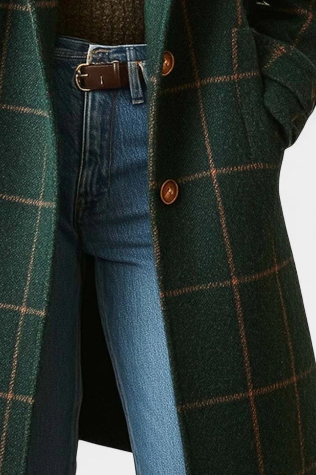 Celeste | Classic Fitted Check Coat