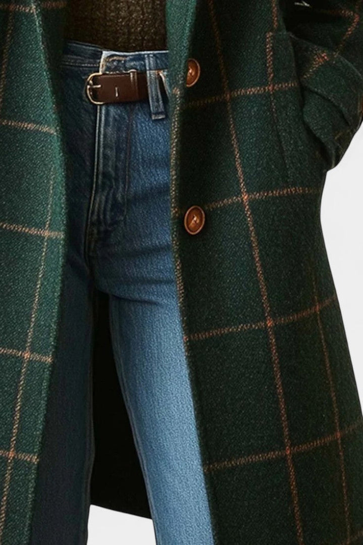 Celeste | Classic Fitted Check Coat