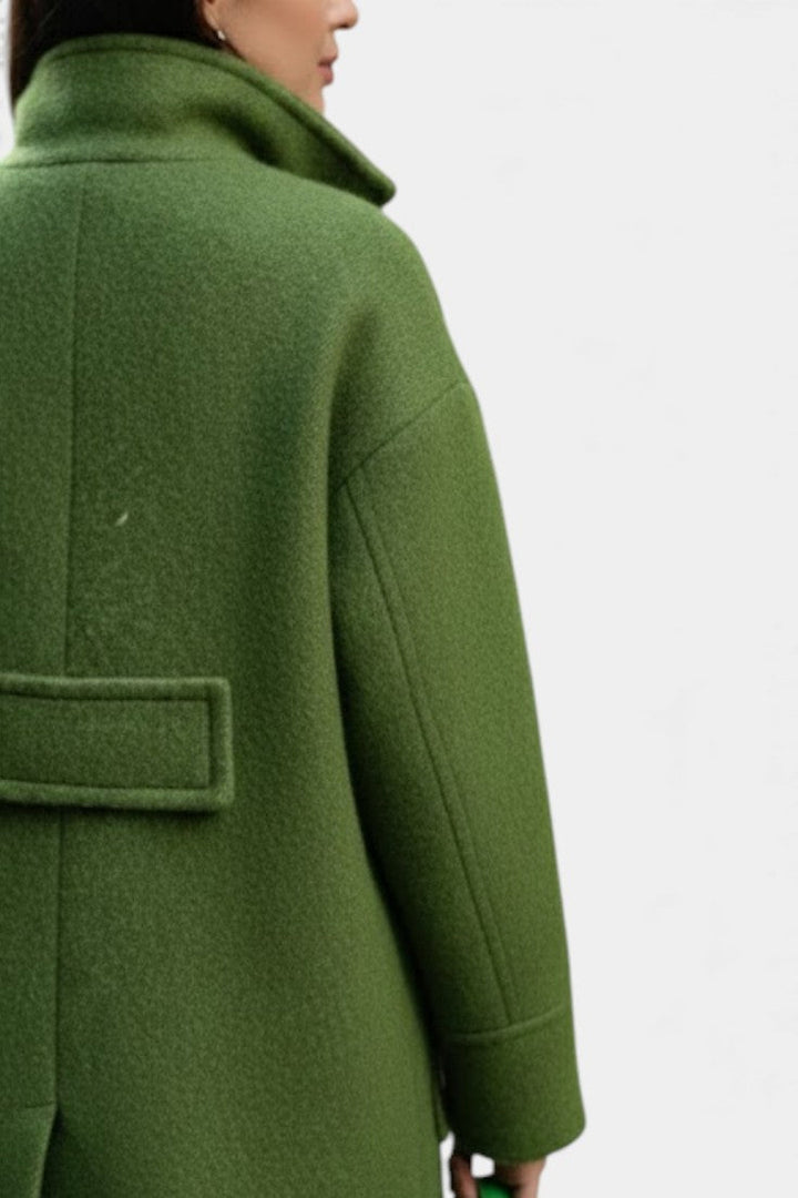 Loraine | Long Oversized Double-Breasted Coat with Notched Collar