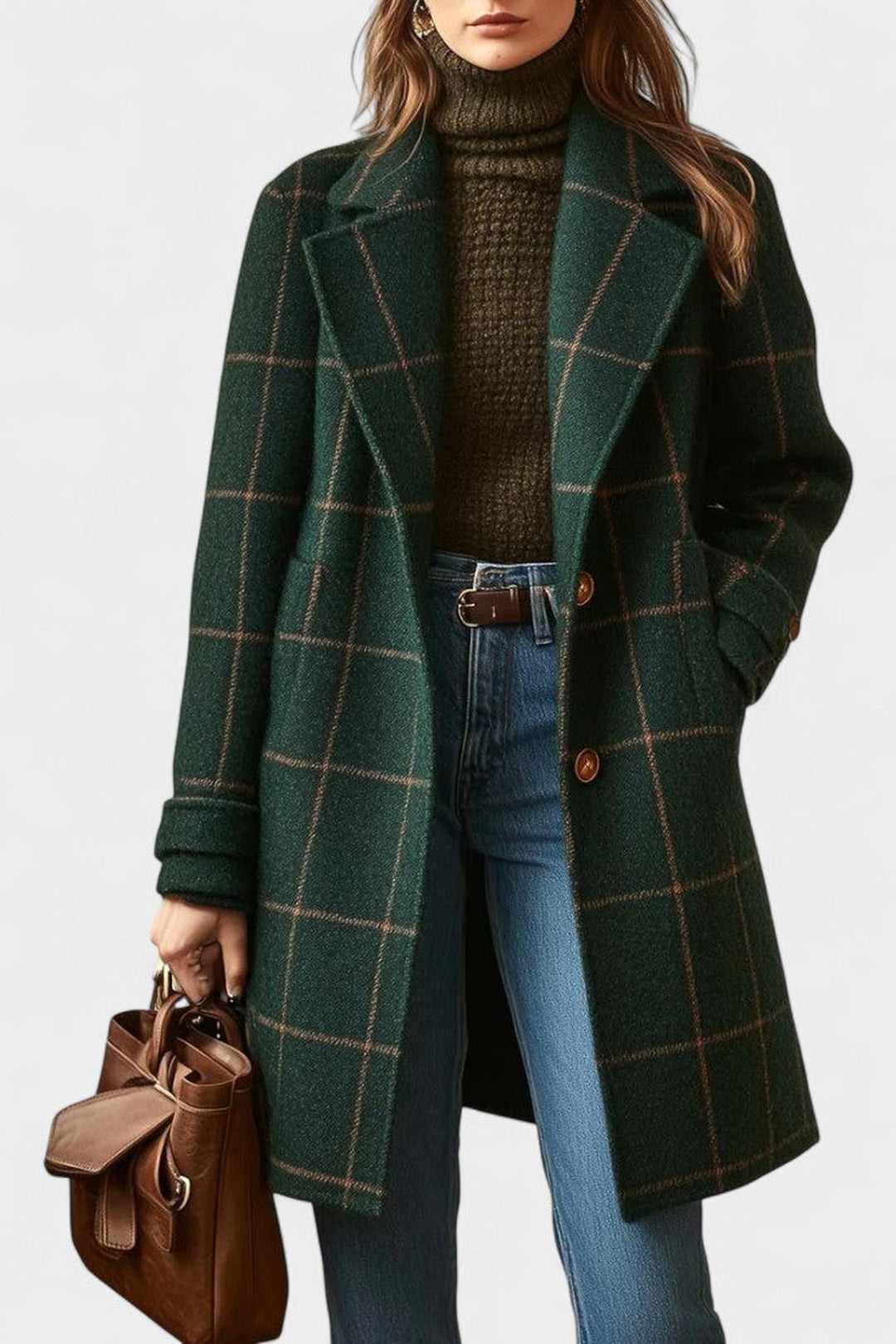Celeste | Classic Fitted Check Coat