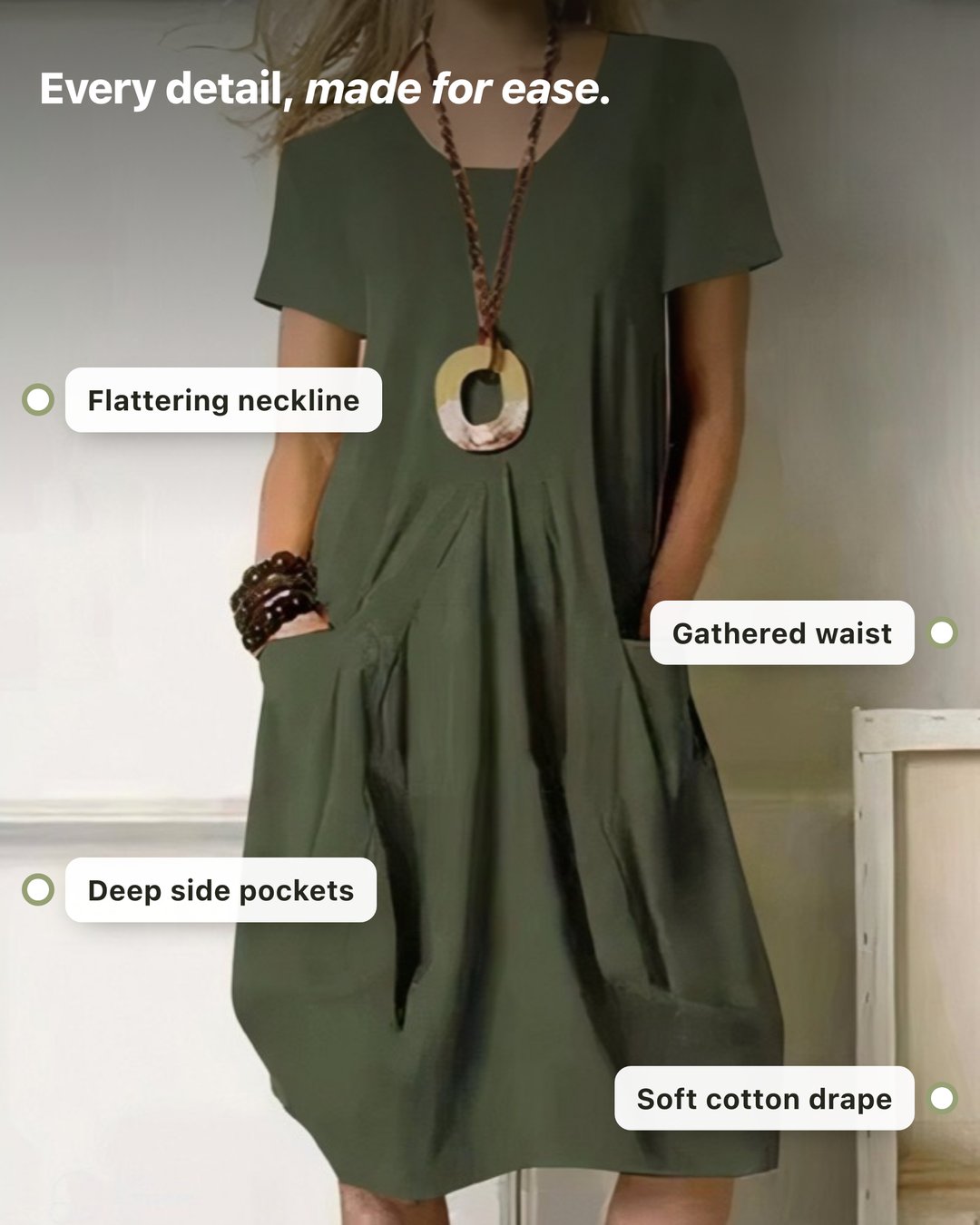 Helena-Honora | Easy Casual Flow Dress