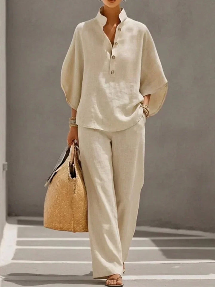 Temperance | Set With Batwing Sleeves And Wide Pants