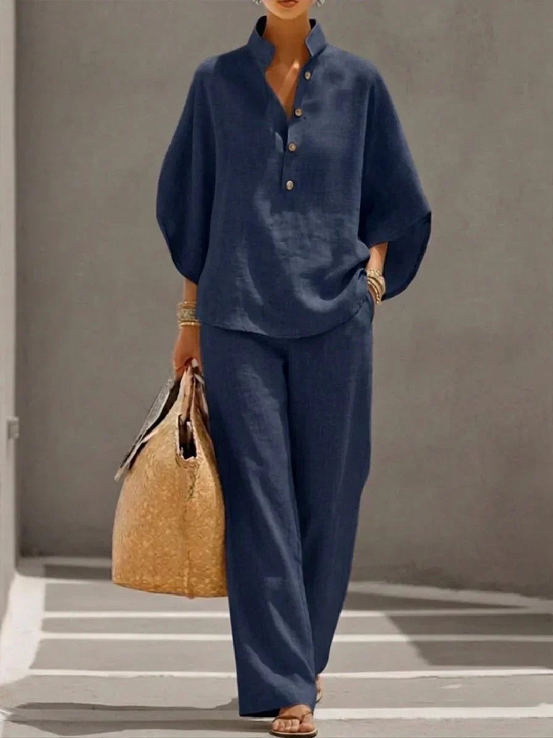 Temperance | Set With Batwing Sleeves And Wide Pants