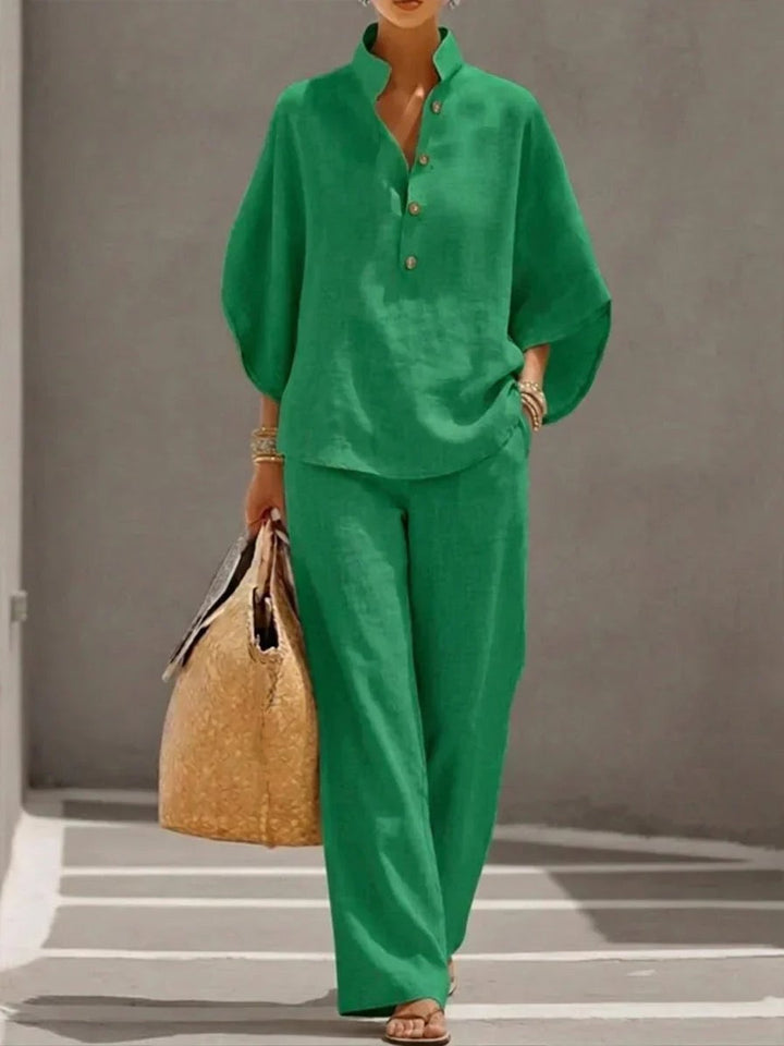 Temperance | Set With Batwing Sleeves And Wide Pants