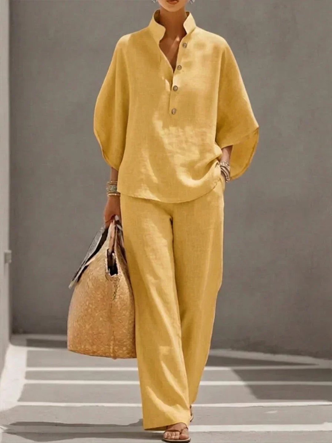 Temperance | Set With Batwing Sleeves And Wide Pants