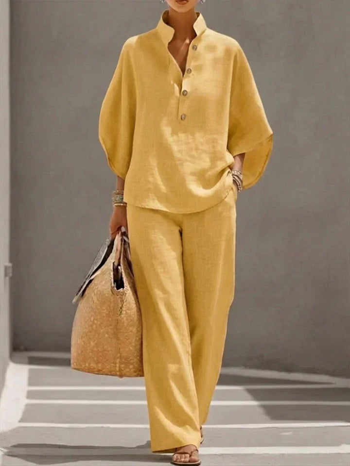 Temperance | Set With Batwing Sleeves And Wide Pants